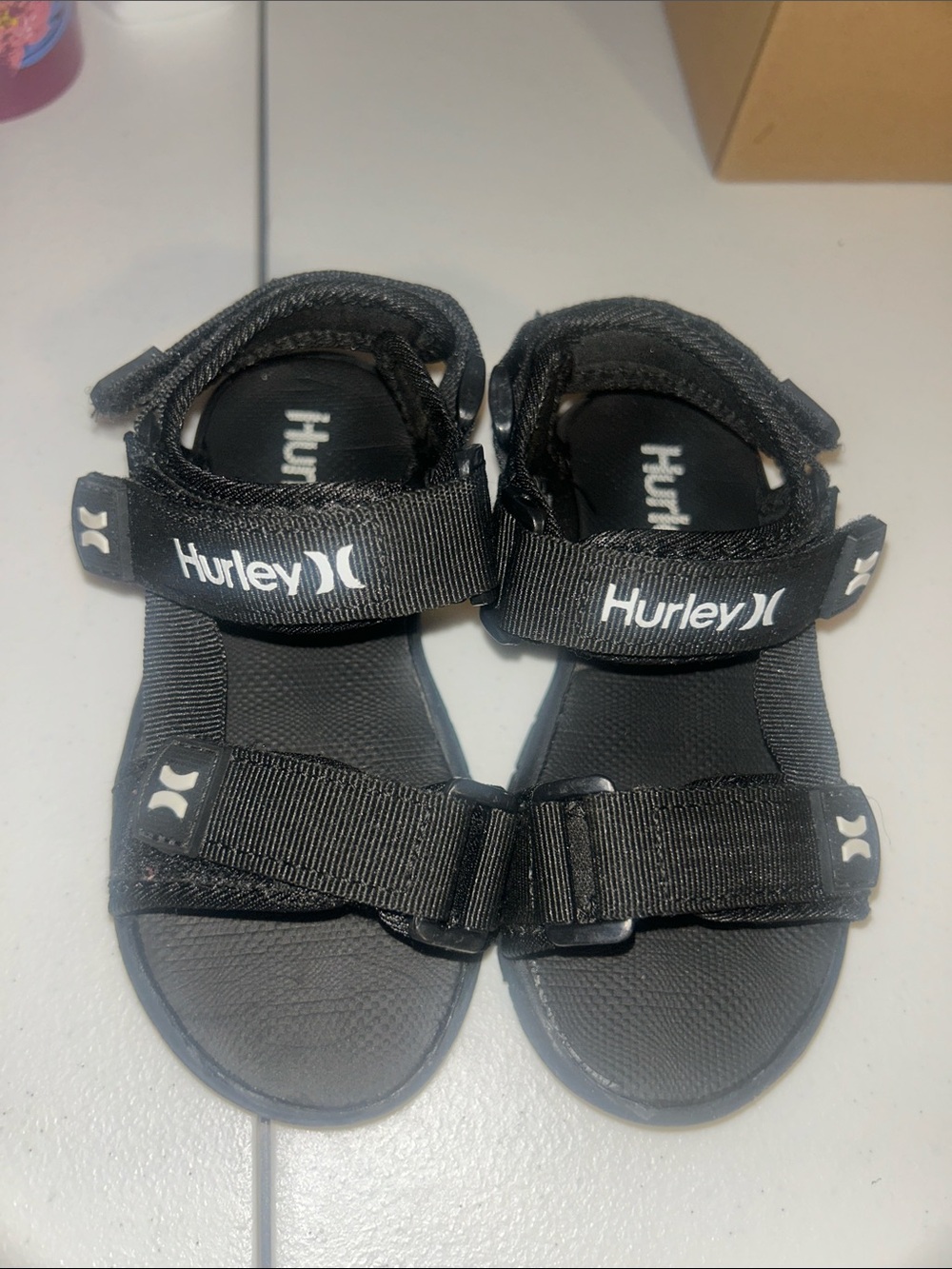 Hurley Kids Black Adjustable Strap Sandals